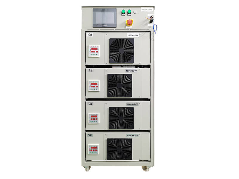 4000A 24V air cooled electrocoagulation rectifier system with four units N+1 parallel configuration for critical wastewater treatment