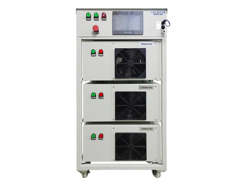 4500A 15V air cooled electrocatalysis rectifier system with three units N+1 parallel configuration for mission-critical electrochemical oxidation