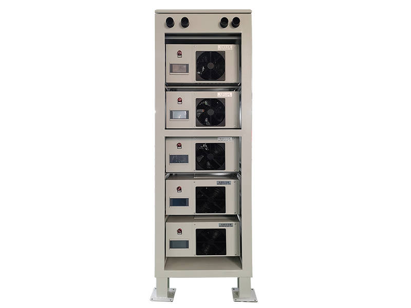 500A 26V air cooled electrocatalysis rectifier composed of five modular rack units for electrochemical research applications